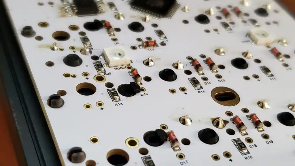 PCB with a lot of flux residue
