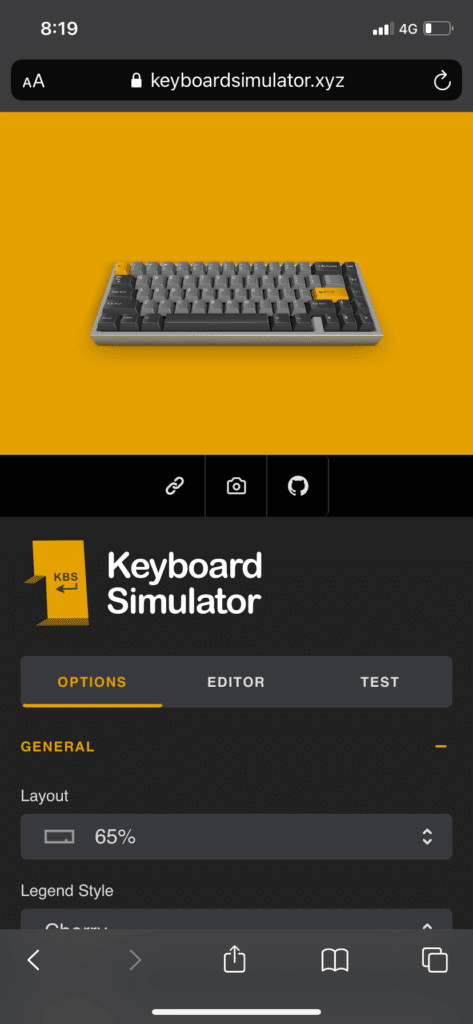 Keyboard Simulator Lunar Colorway 65%