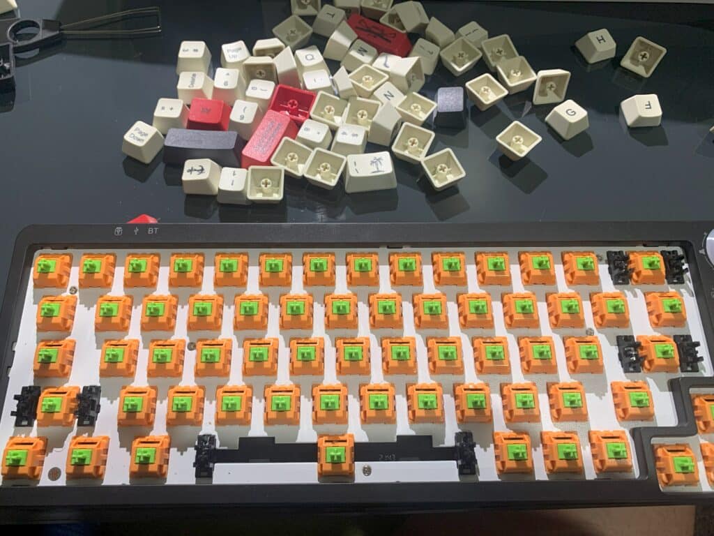 Carrot switches on keyboard